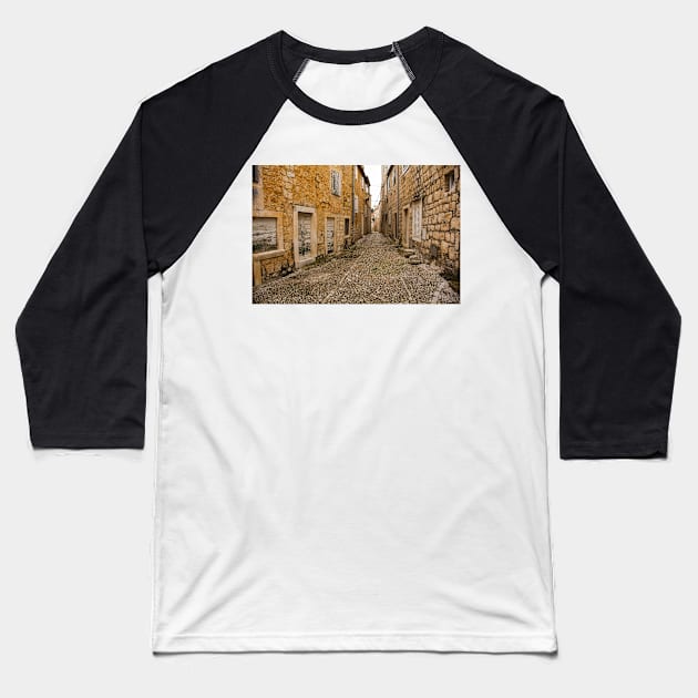 Street in Sutivan, Brac, Croatia Baseball T-Shirt by jojobob